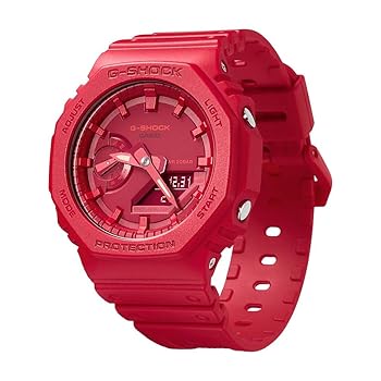 Amazon.co.jp: GA-2100-4A Casio G-SHOCK レッド 男性 アナログ