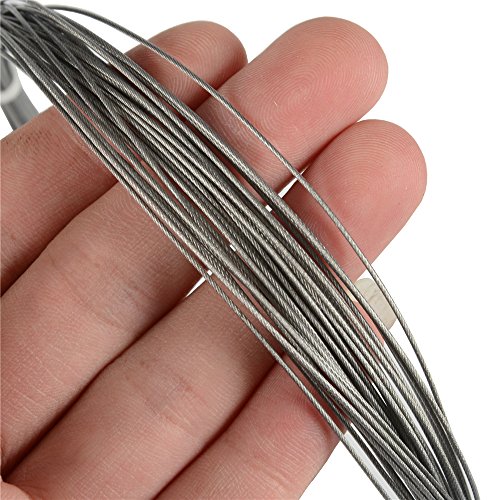 lotitong 50 Meter Angeln Stahl Draht Line 150 g Angeln Draht Nylon beschichtet 7 x 7 49 Edelstahl Leader Draht Fisch Jigs Line 0,8 mm