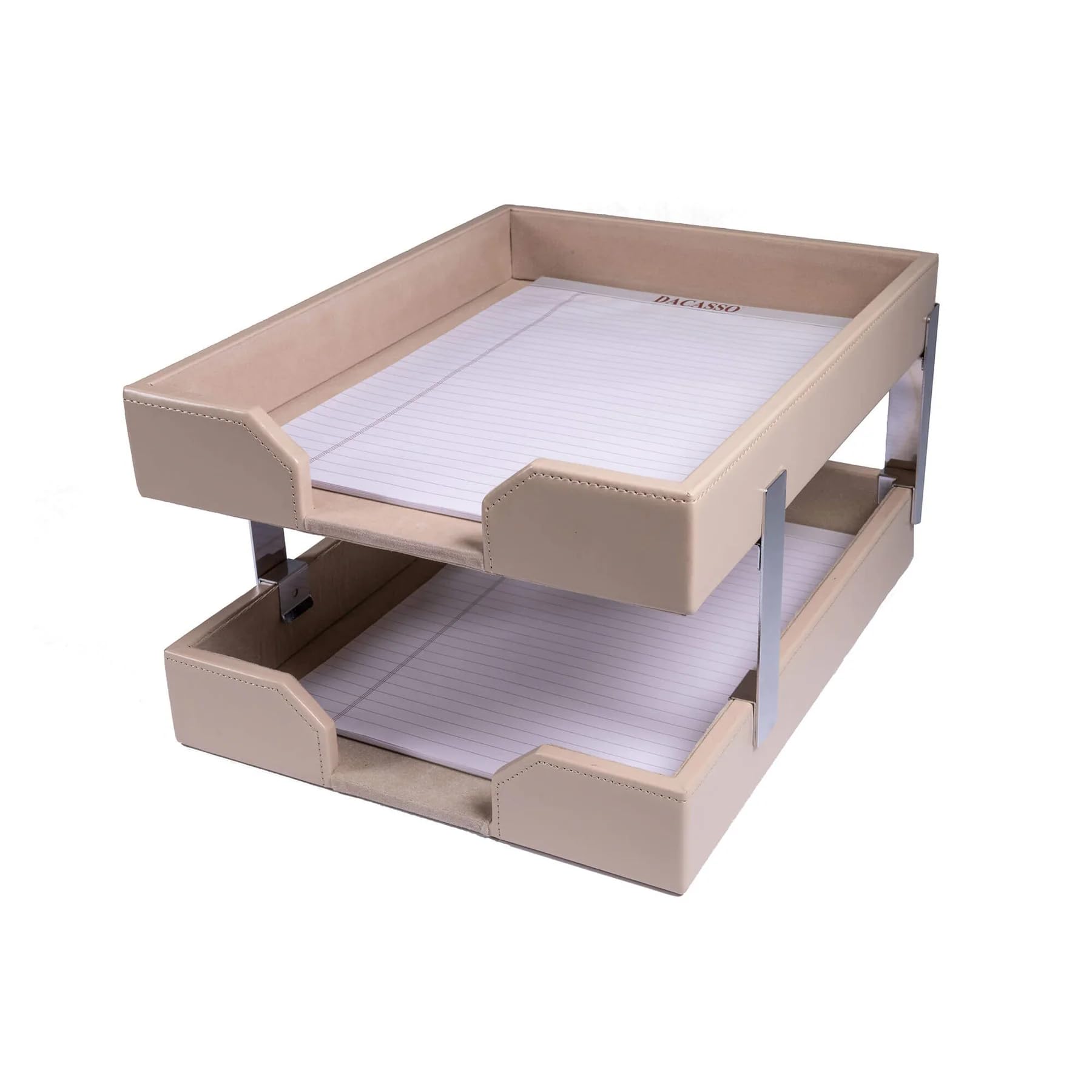 Dacasso Bonded Leather Desktop Tray Luxury Letter Holder & Paper