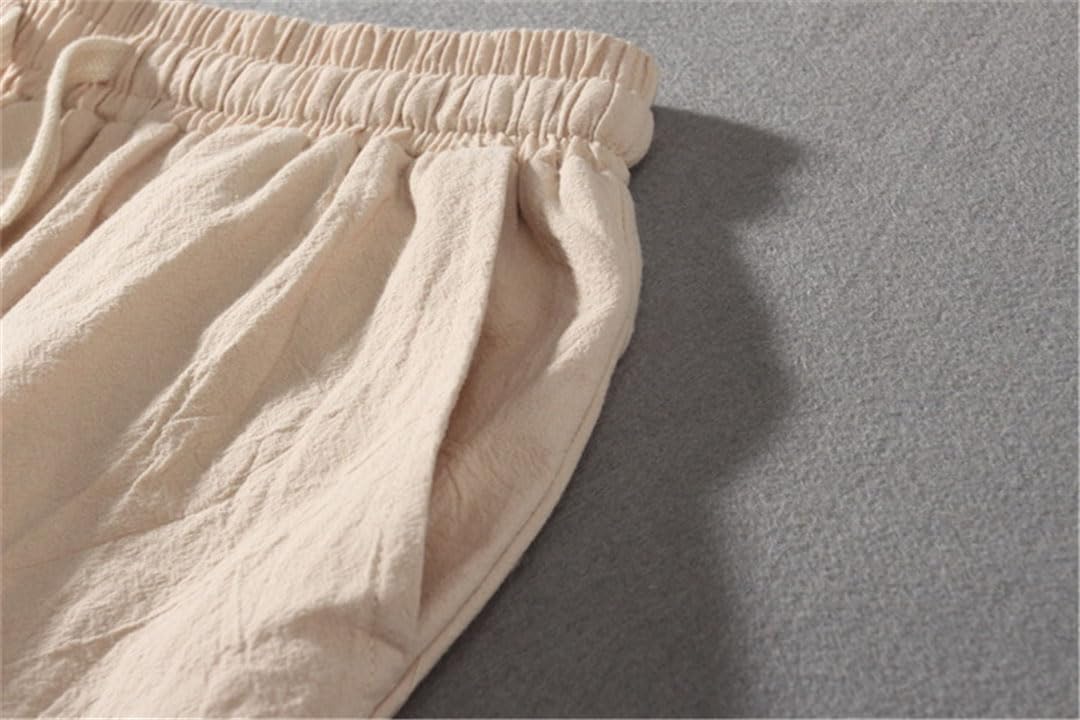 Pantalones De Lino para Hombre Pantalones De Lino De Verano De Talla Grande Pantalones Casuales De Talla Grande