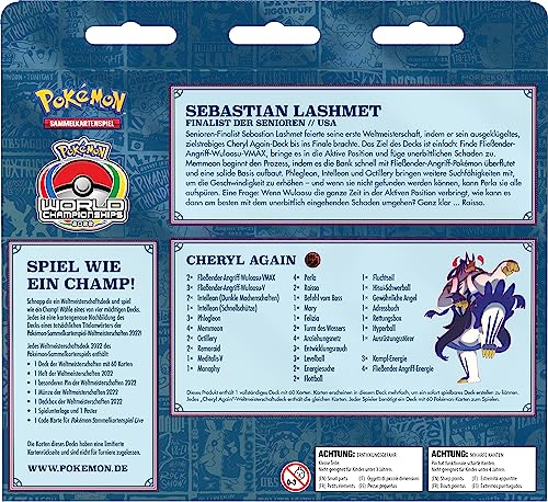 Pokémon-Sammelkartenspiel: Weltmeisterschaftsdeck 2022: Sebastian Lashmet – Bild 5