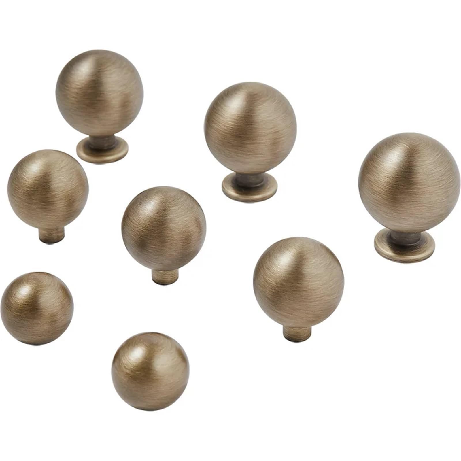 Kdhcvkz D 1Pcs Soli Brass Cabinet Knobs Single Hole Rawer Handles Roun Wine Cabinet Oor Knobs Shoe Organizer Luxe Furniture Handles(D)
