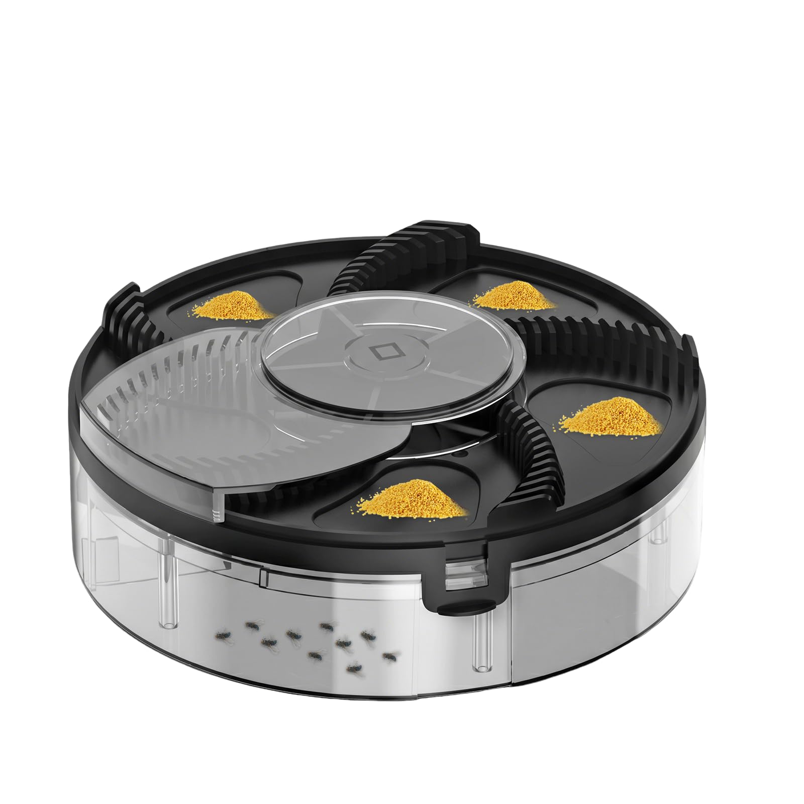 Electric Fly Trap Automatic,Fully Automatic Rechargeable USB Smart,Silent Rotating Fly Catcher with Bait Harness,Removable and Easy to Clean for Home/Kitchen/Restaurant/Ranch/Garden (Black)