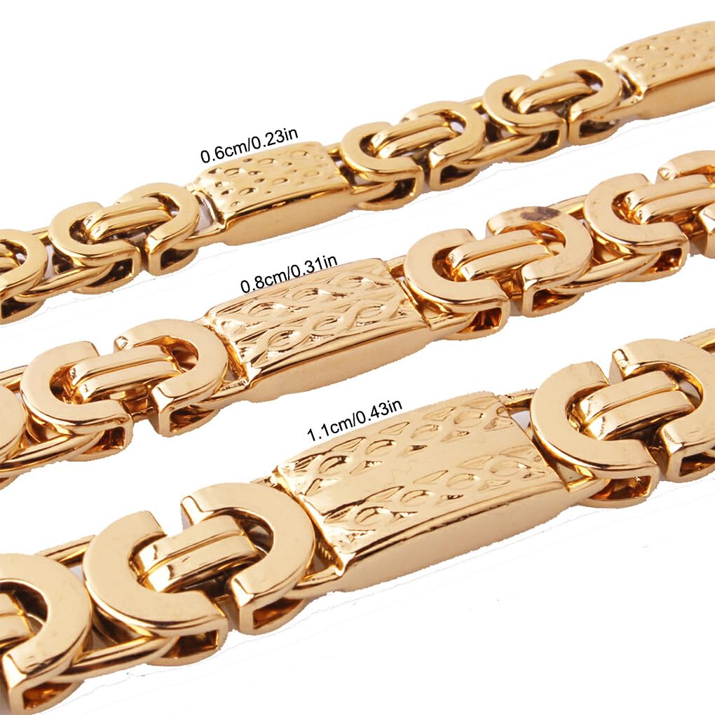 Ailan Collana da Uomo Portatile Che sostituisce Il Regalo di Compleanno dei Gioielli dell'ornamento del Pendente Fatto a Mano Lucido antiruggine anticorrosivo, 8MM 20 Pollici