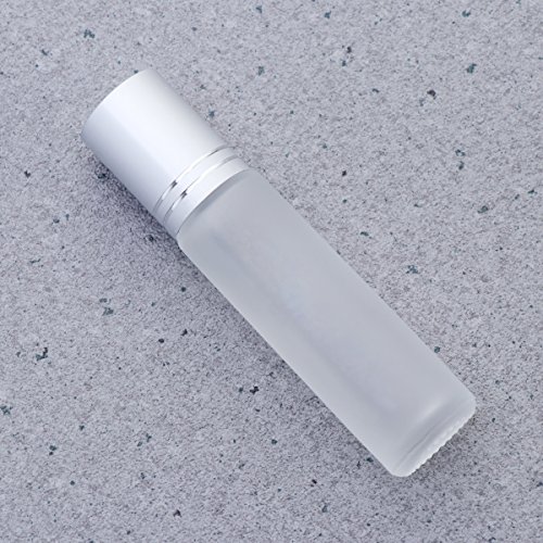 ULTNICE Botellas de rodillo de vidrio esmerilado de 10 ml Rollon Botellas de perfume de aceites esenciales con bola y… - Imagen 3