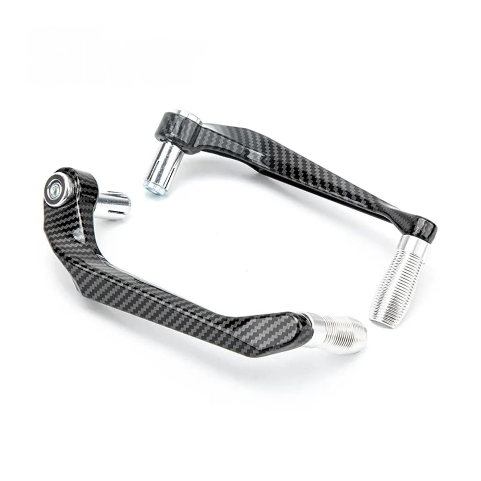 AGSBCRTI Motorcycle Brake Protector Motorcycle Die-Casting Aluminum Alloy Handlebar Brake Clutch Lever Hand Guard Protector Moto Handguard Motorcycle Handlebar Protector(Silver-MTHS01)