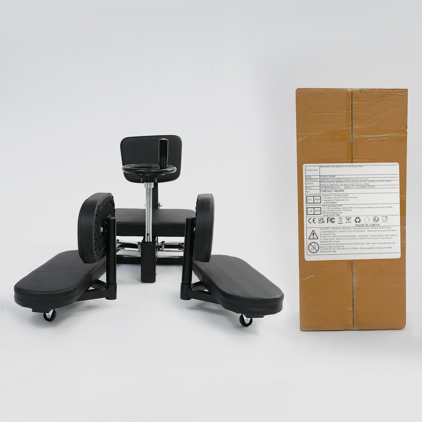 Spagattrainer, Verstellbarer Beinspreizer mit Einstellbarem Winkel 0-210°, Dehnmaschine mit 100kg Tragfähigkeit, Robustes Stretching Equipment für Ballett, Kampfsport, Fitness und Yoga