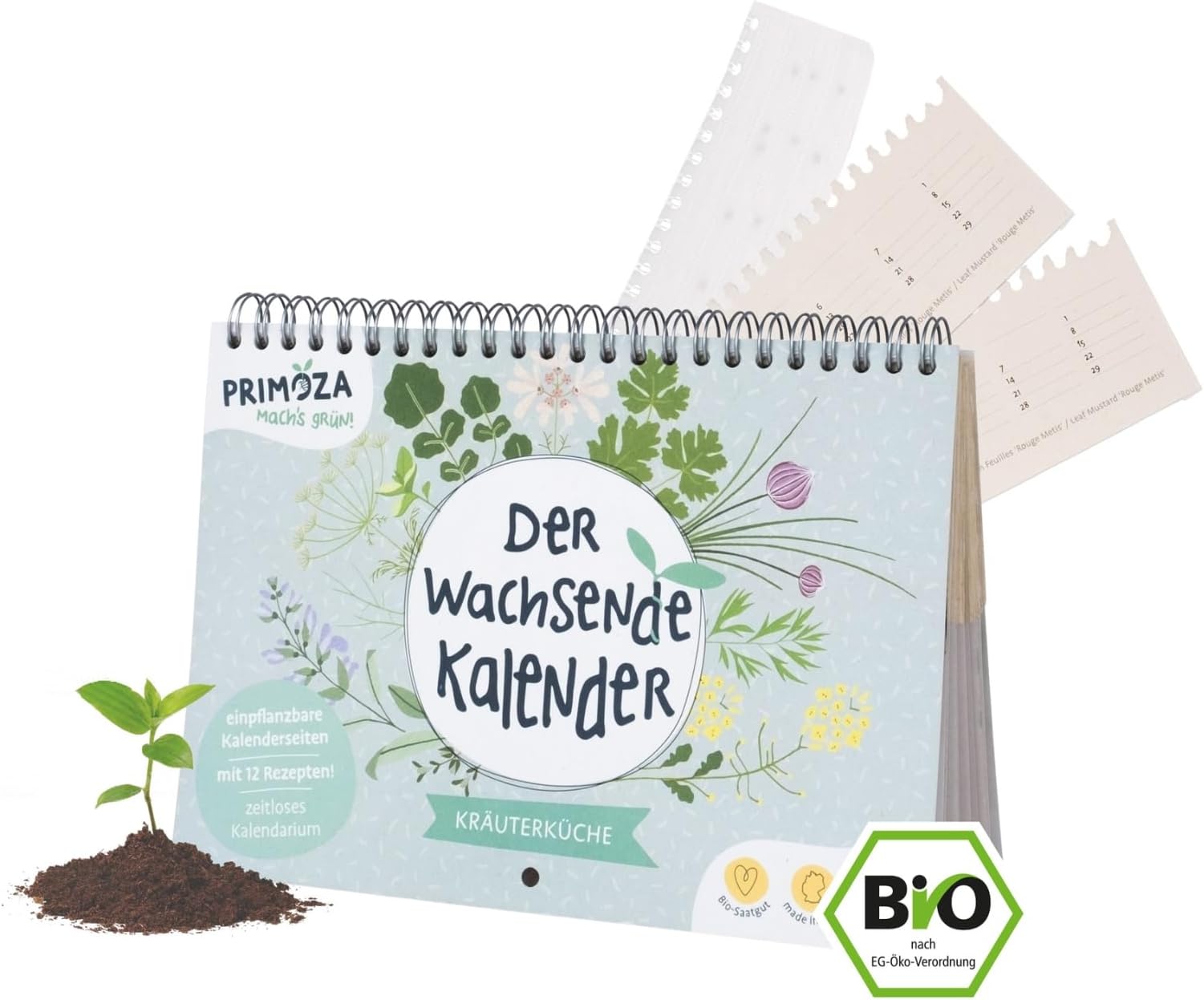 Plantura Einpflanzbarer Kalender 2024, A5Format, BioSaatgutKalender