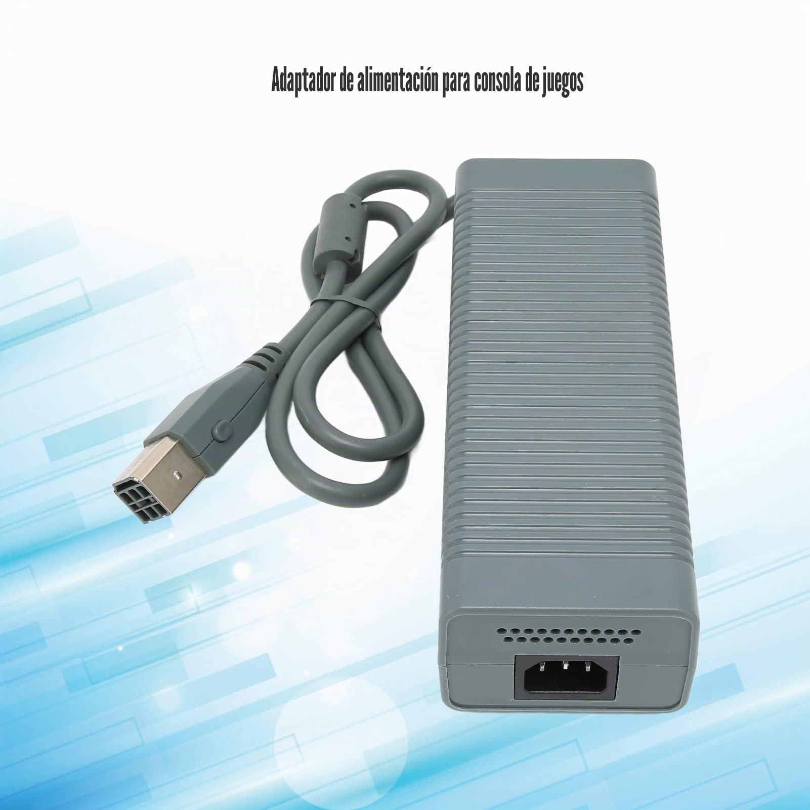 Fuente de Alimentación para Xbox 360, Adaptador de Alimentación para Consola de Juegos Cargador de Fuente de Alimentación con Cable de Alimentación 185‑265 V, para Adaptador de Alimentación(#1)