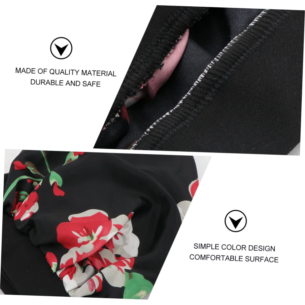 Cuffia Notte Chioma in Raso Nera, Bordo Elastico, Adulti | Adatta per Sonno e Viaggio, Traspirante e Portatile, Accessorio Chioma Vestibilità Ampia