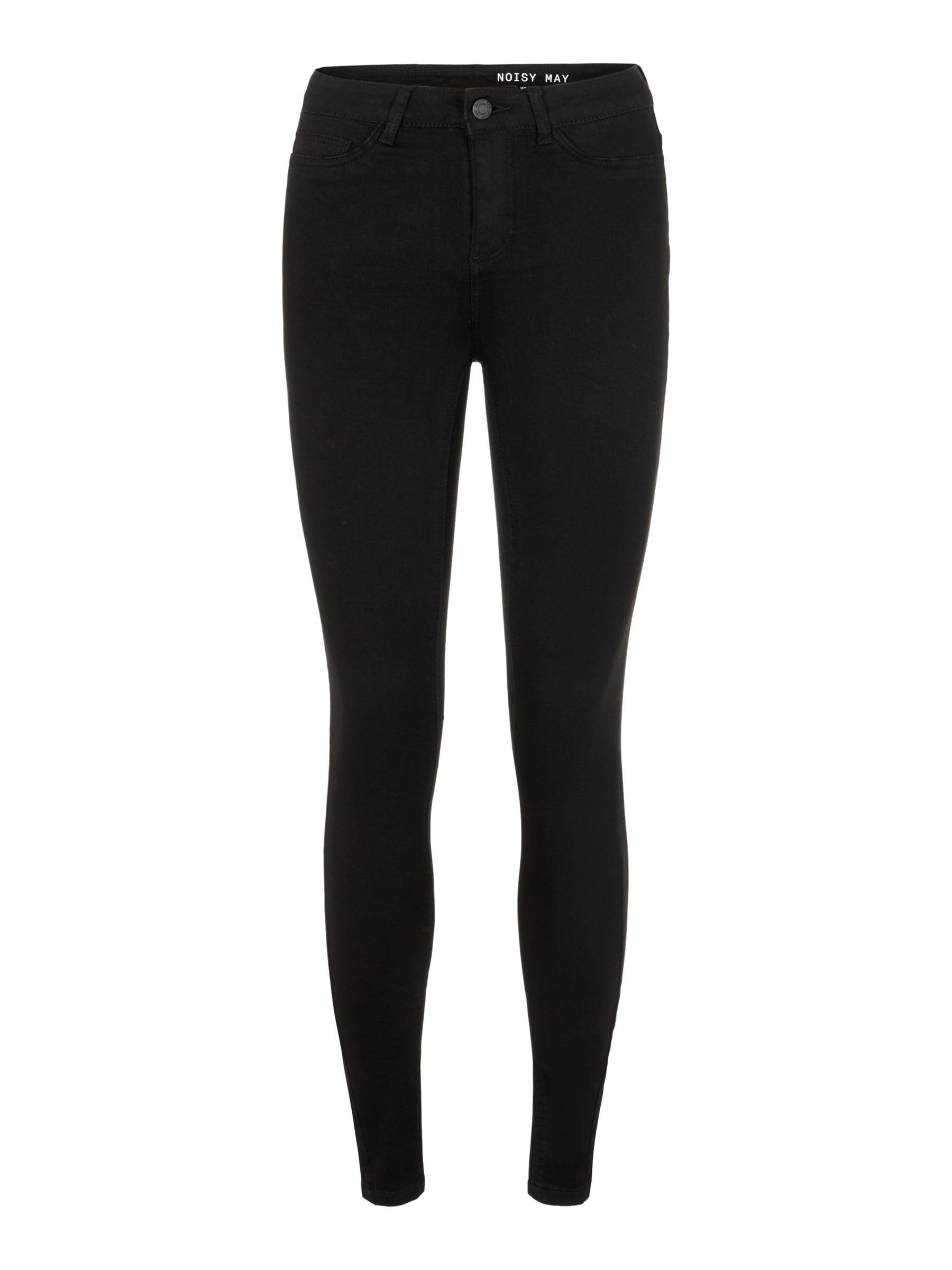 Noisy may Callie Skinny Fit High Waisted Denim Jeans, Black Denim, 30W x 30L