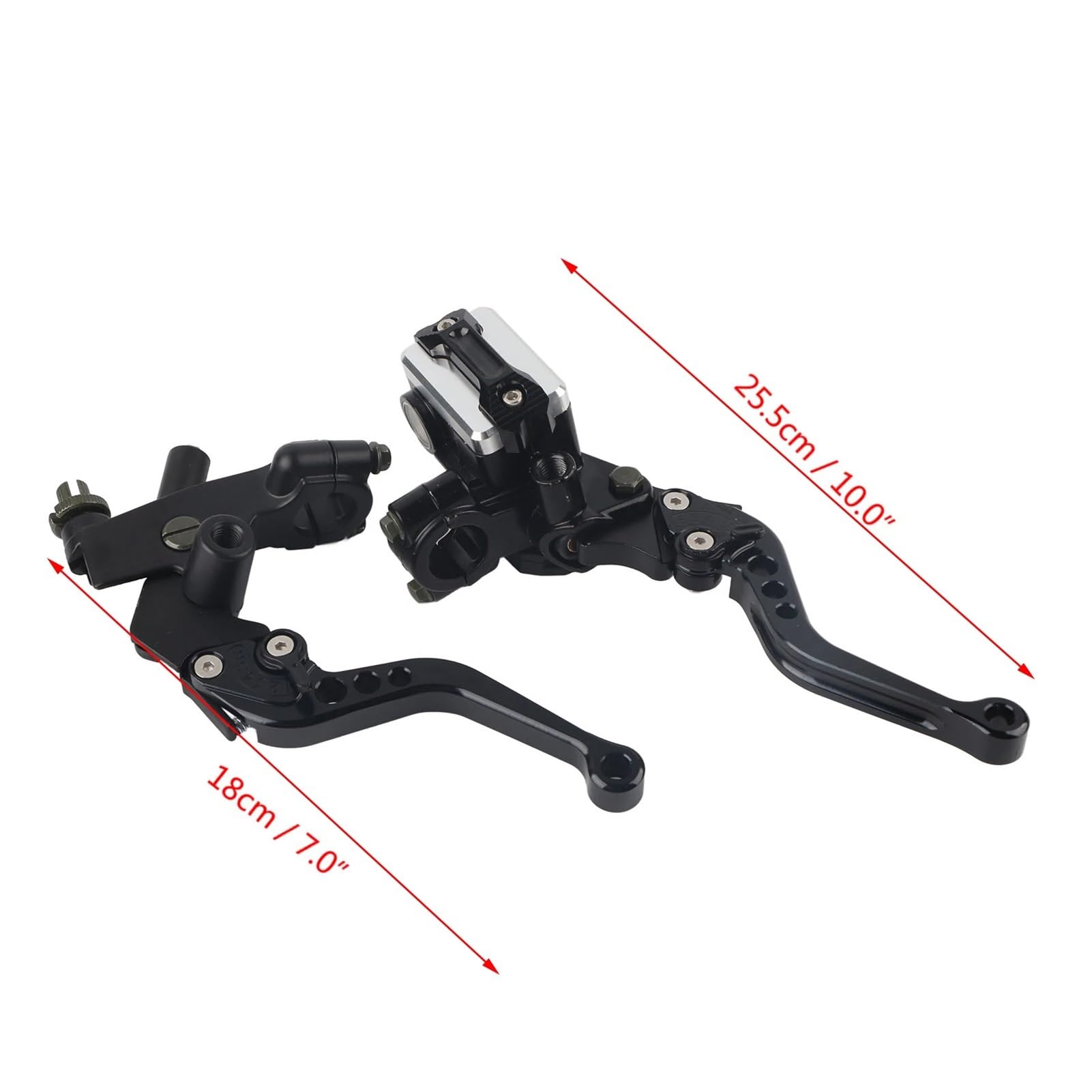 1 paire de leviers d'embrayage frein universels 7/8" (22 mm) pour réservoir maître-cylindre pour moto