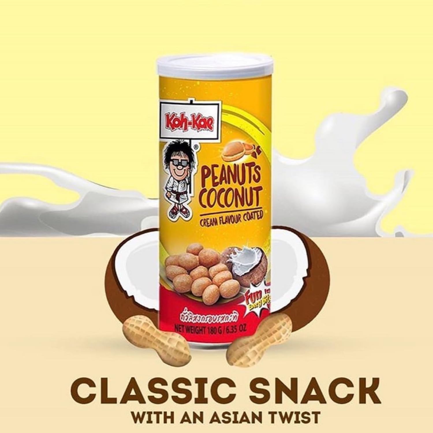 KOH-KAE - Cacahuetes con sabor a coco - (1 x 110 g)