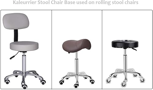 Miniatura 7 de Kaleurrier Base de aluminio para silla de taburete de 5 patas, resistente 300 libras, tamaño estándar universal, acabado pulido