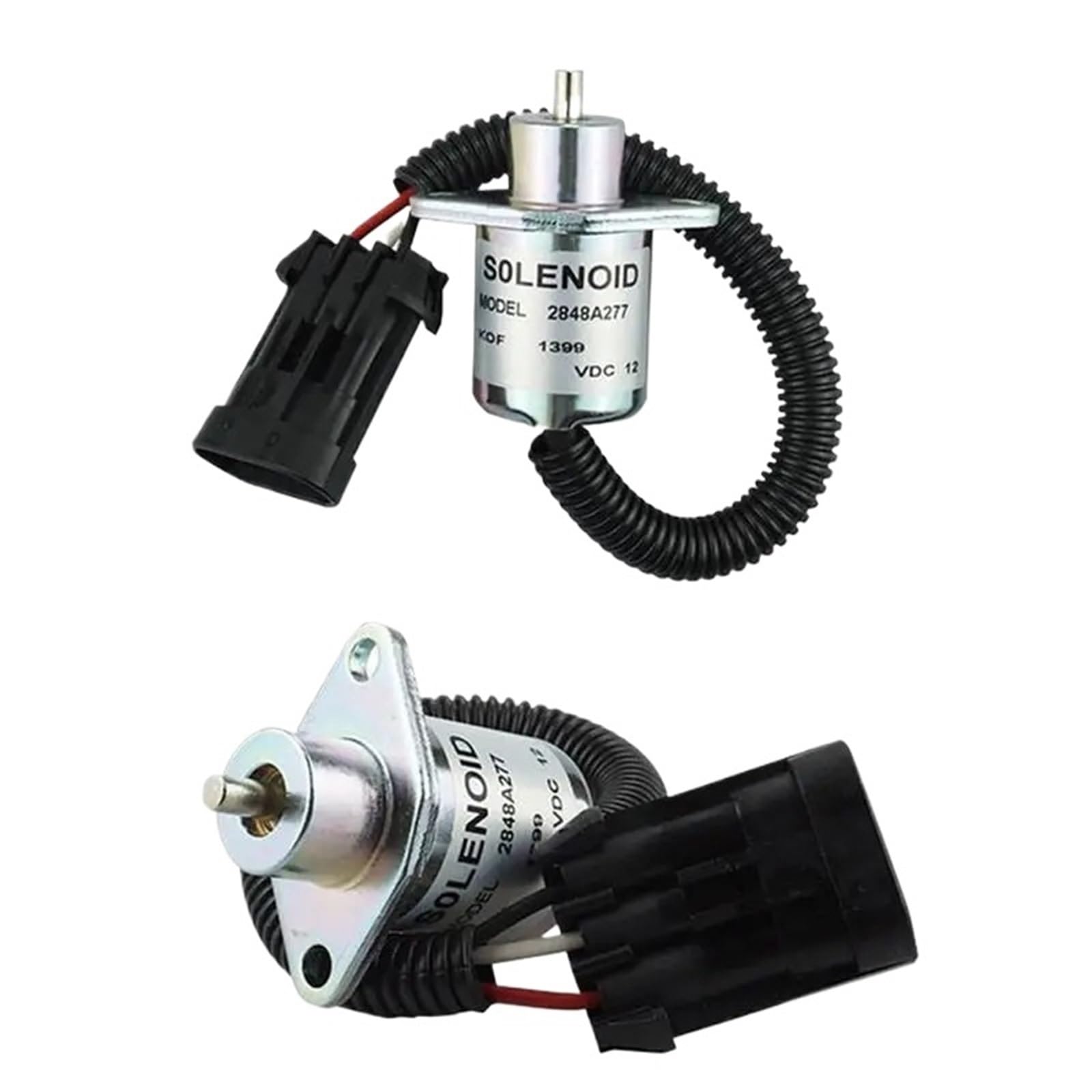 Válvula solenoide de cierre de combustible 2848A278 de 12 V para Caterpillar 246, 216 y 226, compatible con motores Perkins UB704. Solenoide de corte de combustible