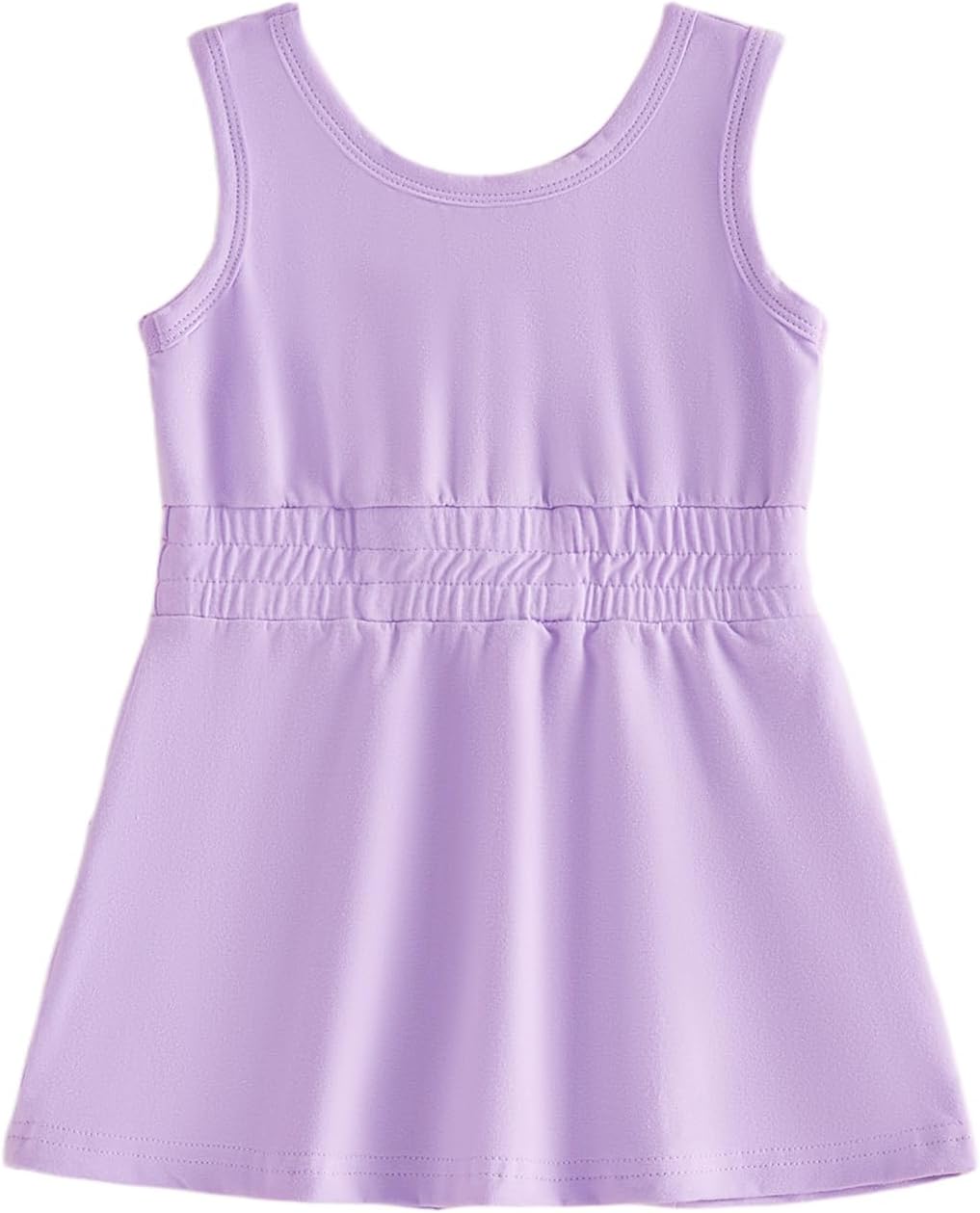 Toddler Baby Girl Athletic Dress Summer Outfit Clothes Tennis Sundress Solid Color Sleeveless Tank Dresses with Pocket