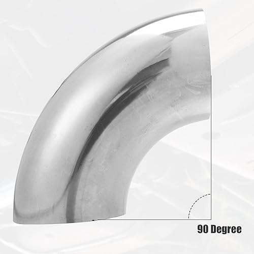 Miniatura 5 de X AUTOHAUX 1 Uds. OD 4 pulgadas 90 grados mandril codo curva SS304 tubo de acero inoxidable tubo de escape codo para coche sistema de escape