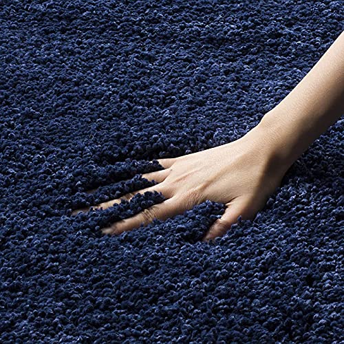 Image of Naze Modern Geometric Area Rug, Shag Texture, Multi-Colour Pattern with Extra Softness and Smooth, Silky Feel, for Living Room Carpet, Etc.clr-Blue D,1, Size 16X24 Inch 40x60cm