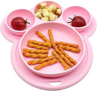 Totority Pratos De Jantar Infantis Bandeja De Silicone Louça Infantil Talheres Infantis Utensílio De Silicone Descanso Prato De Comida Para Bebê Bandeja De Jantar Infantil Prato De