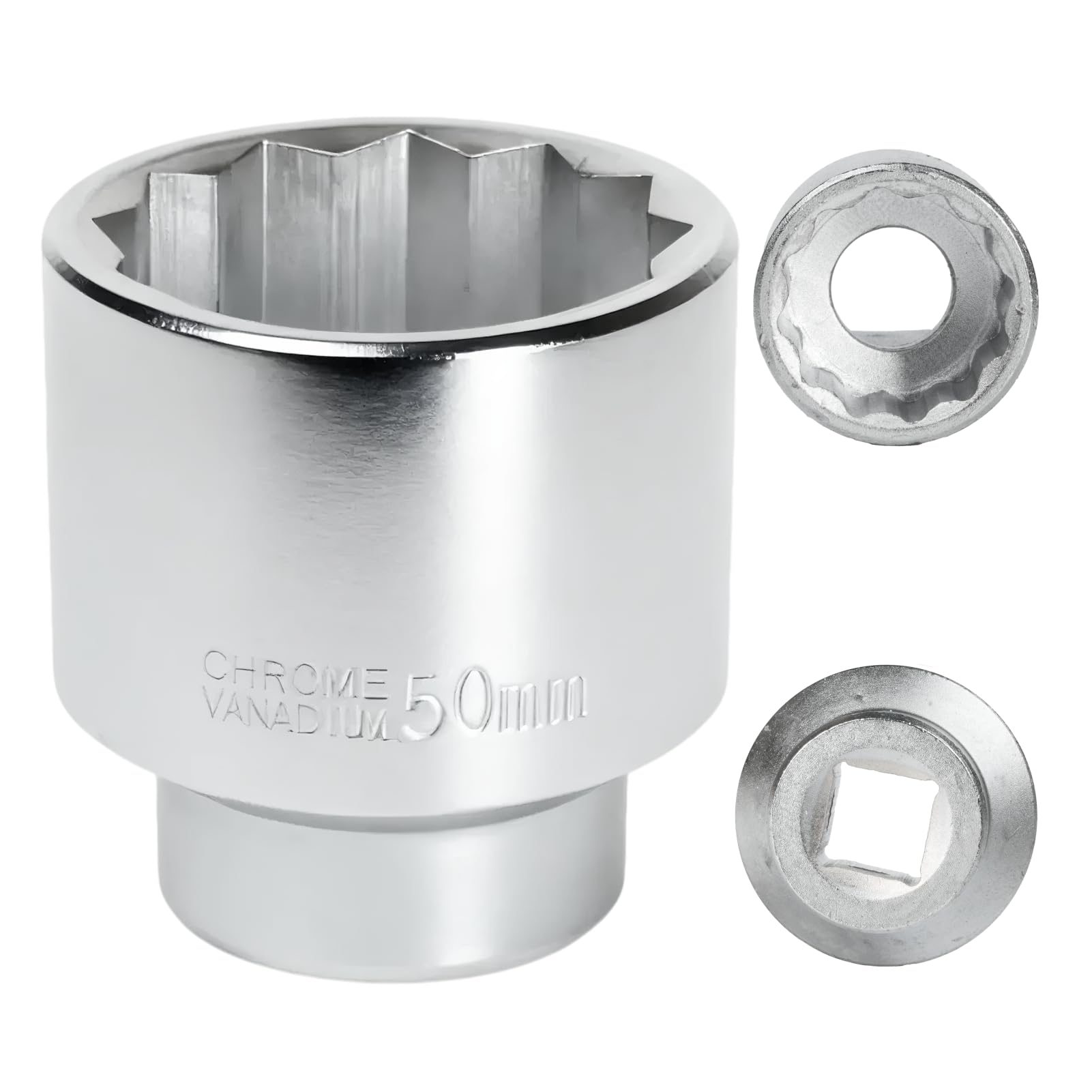 FortuneGlobe 50mm 3/4" 12-Point Socket for 3/4 Key 50mm CR-MO (Whtie) — image 1