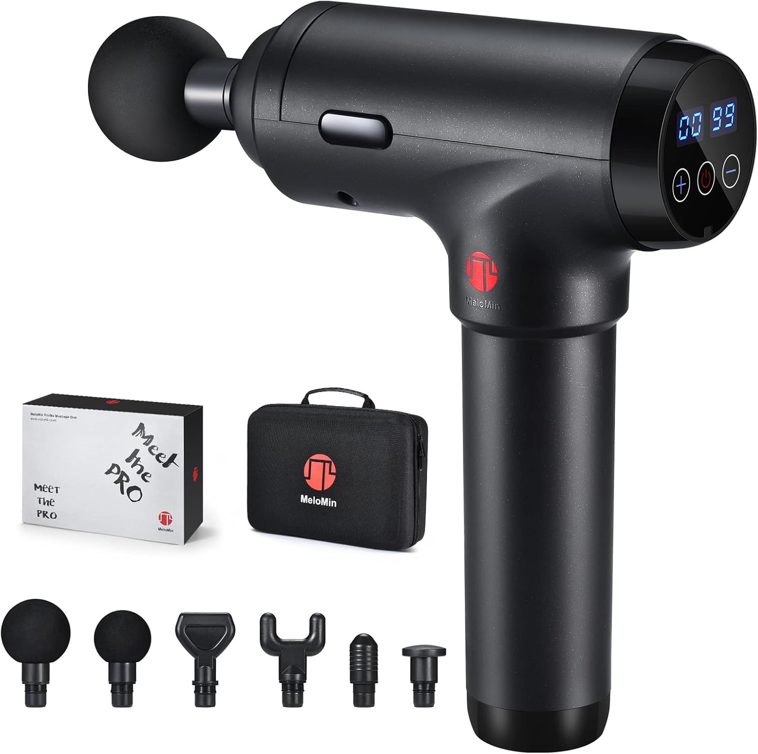 ProMe Percussion Massage Gun, Deep Tissue Handheld Massager, Muscle Pain Relief