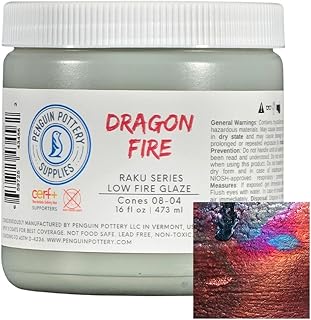 Glazes - Raku Series - Dragon Fire - Low Fire Raku (16 fl oz | 473 ml)