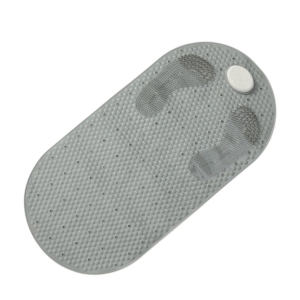 KOMBIUDA Tappetino Antiscivolo Ventose 40x80 Cm Pvc Massaggiante per Piedi Pietra Pomice e Drenaggio per Bagno e Doccia, Fissaggio Stabile per Sicurezza e Igiene Quotidiana