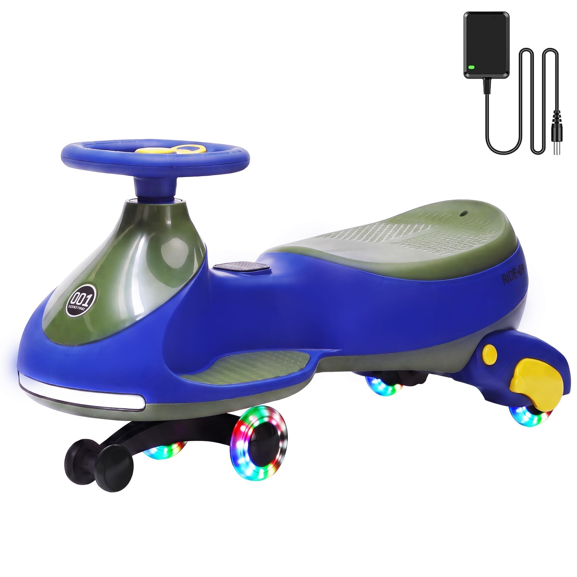 12V Battery Powered Kids Wiggle Ride on Car, 2 in 1 Electric Swing Car — image 1