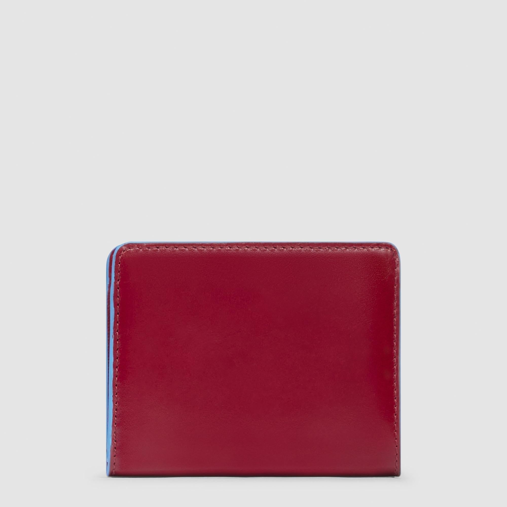 Piquadro - Cartera Compacta Blue Square en Piel - Mujer - Rojo