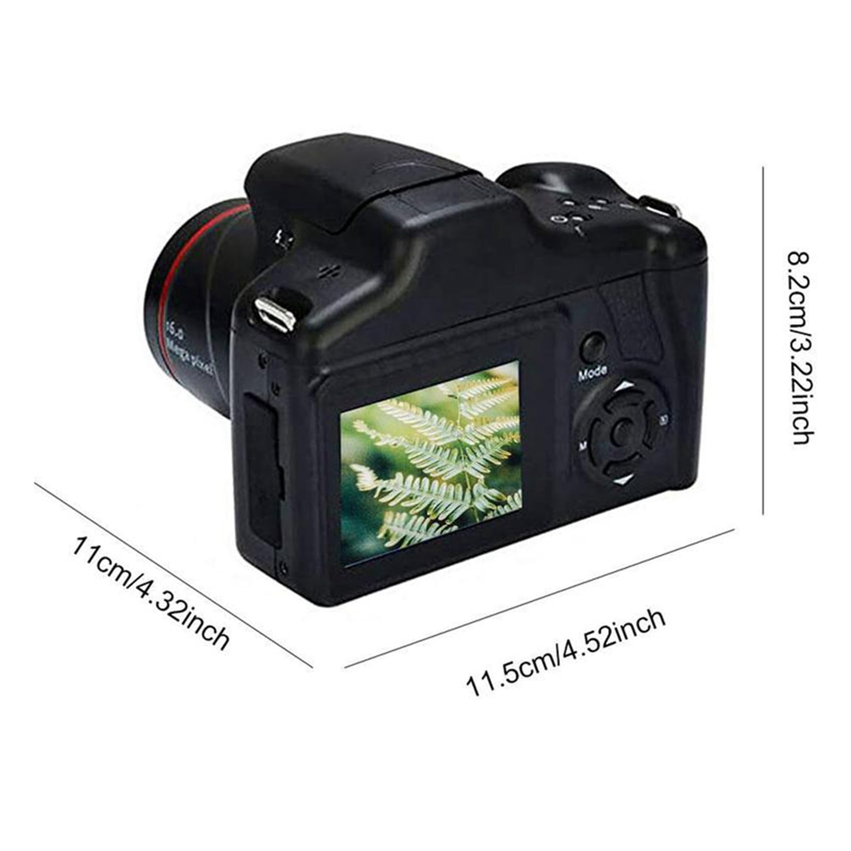 2X Portatile Viaggio Vlog Fotografia 16X Zoom Digitale 1080P HD SLR Fotocamera Anti-Shake Fotocamere per Live Stream