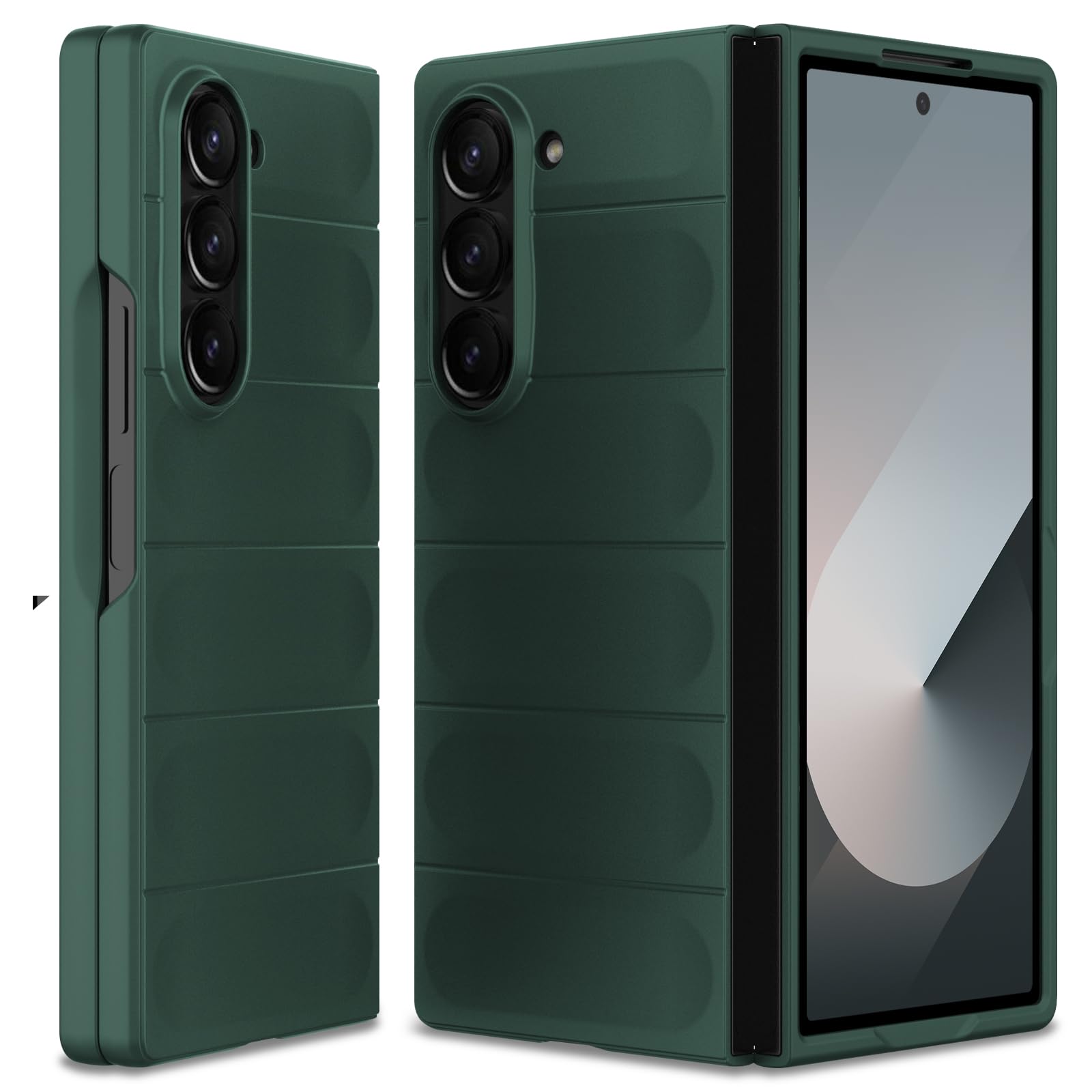 BonYonka Case for Samsung Galaxy Z Fold 6, Hard PC Slim Fit Bumper Case, Anti-Scratch Shockproof Protective Phone Cover, Green