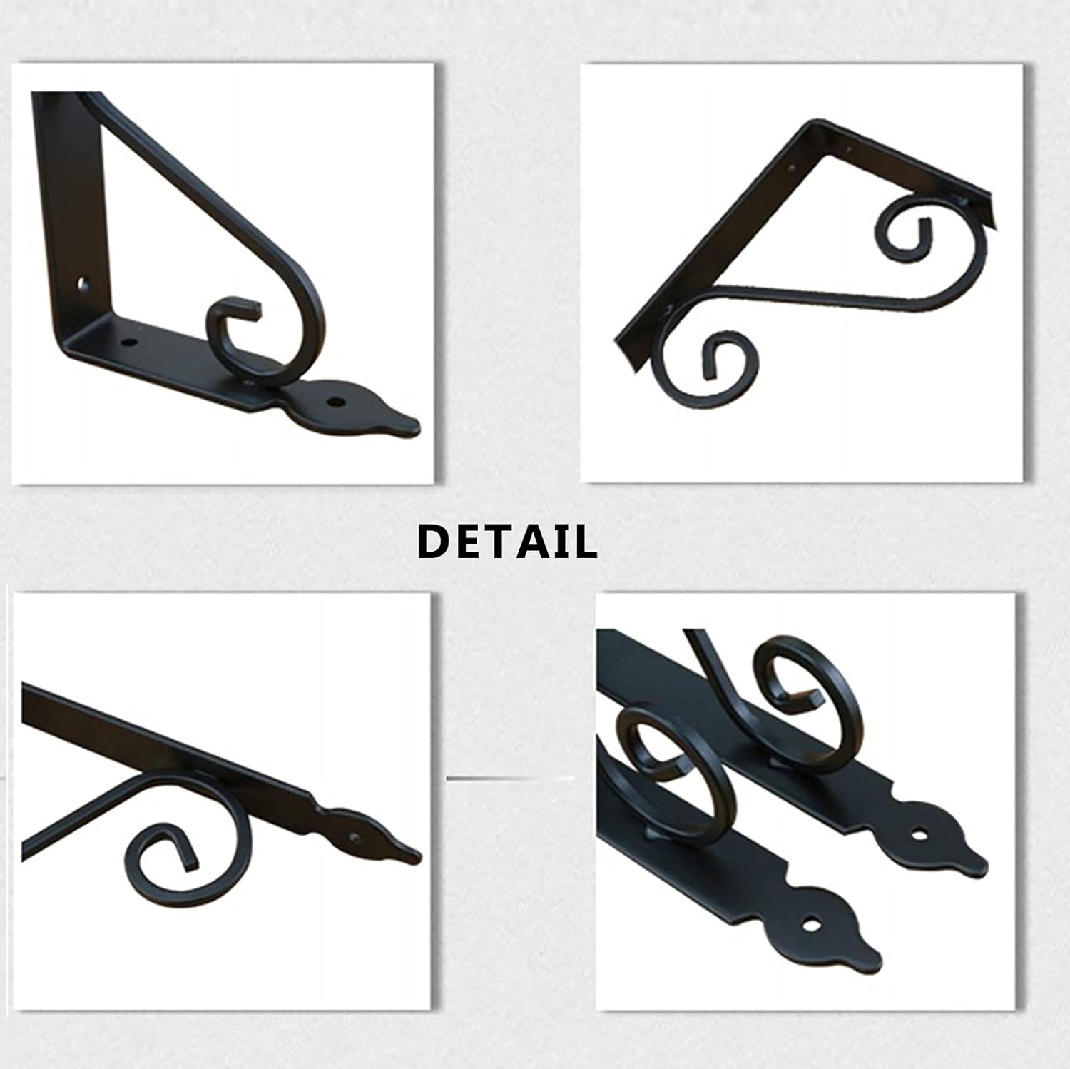 2 Pack Decorative Shelf Brackets, Heavy Duty Wall Brackets, Metal Shelf Supports, Wall Mouted Shelf Brackets,L Brackets for Shelves,for Home Office School