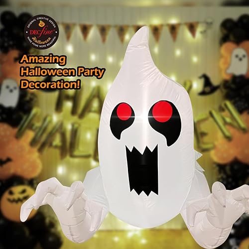 Miniatura 8 de Muñeco de nieve navideño inflable iluminado para interiores y exteriores, decoración de patio con ventilador integrado y cuerdas de anclaje de 8