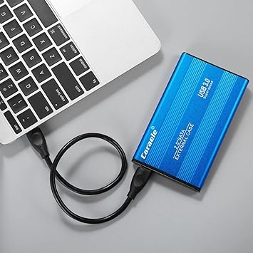 Echocart Lifestyle Portable High Speed USB 3.0 External Hard Disk Drive Blue 500GB