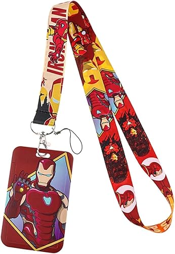 Ironman - Llavero con temática de superhéroe y soporte para identificación