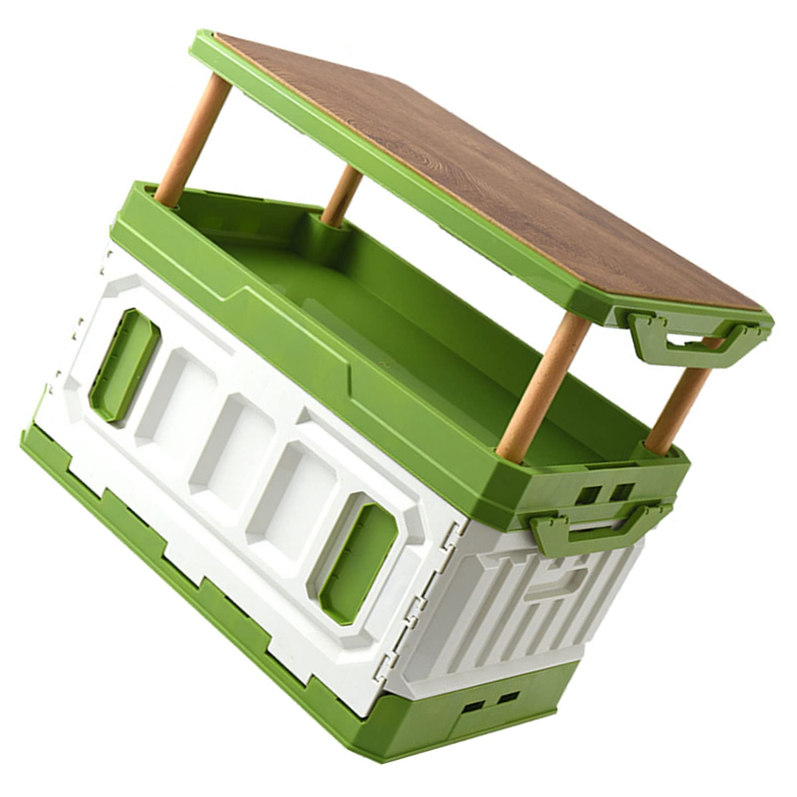 Folding Storage Box with Large Capacity 95L (zielony biały)
