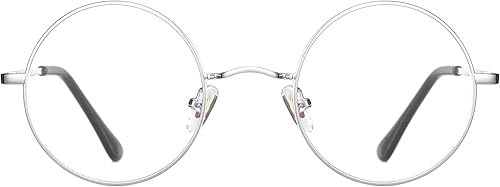 Miniatura 5 de Onrtry Gafas redondas de bloqueo de luz azul para mujeres y hombres lentes circulares transparentes con marco de metal