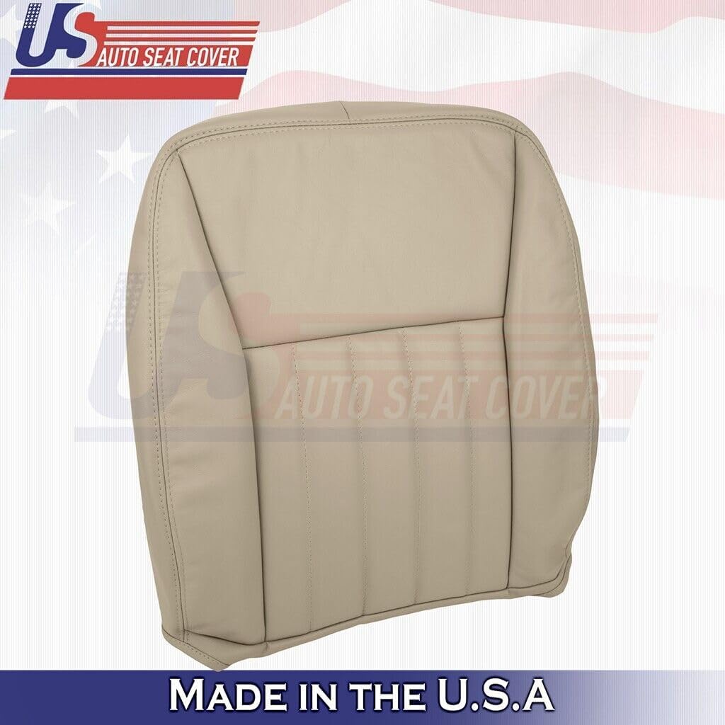 US Auto Seat Cover 2003 to 2005 Compatible with Lincoln Town Car Front Set Bottoms &Tops Leather Cover Med Tan