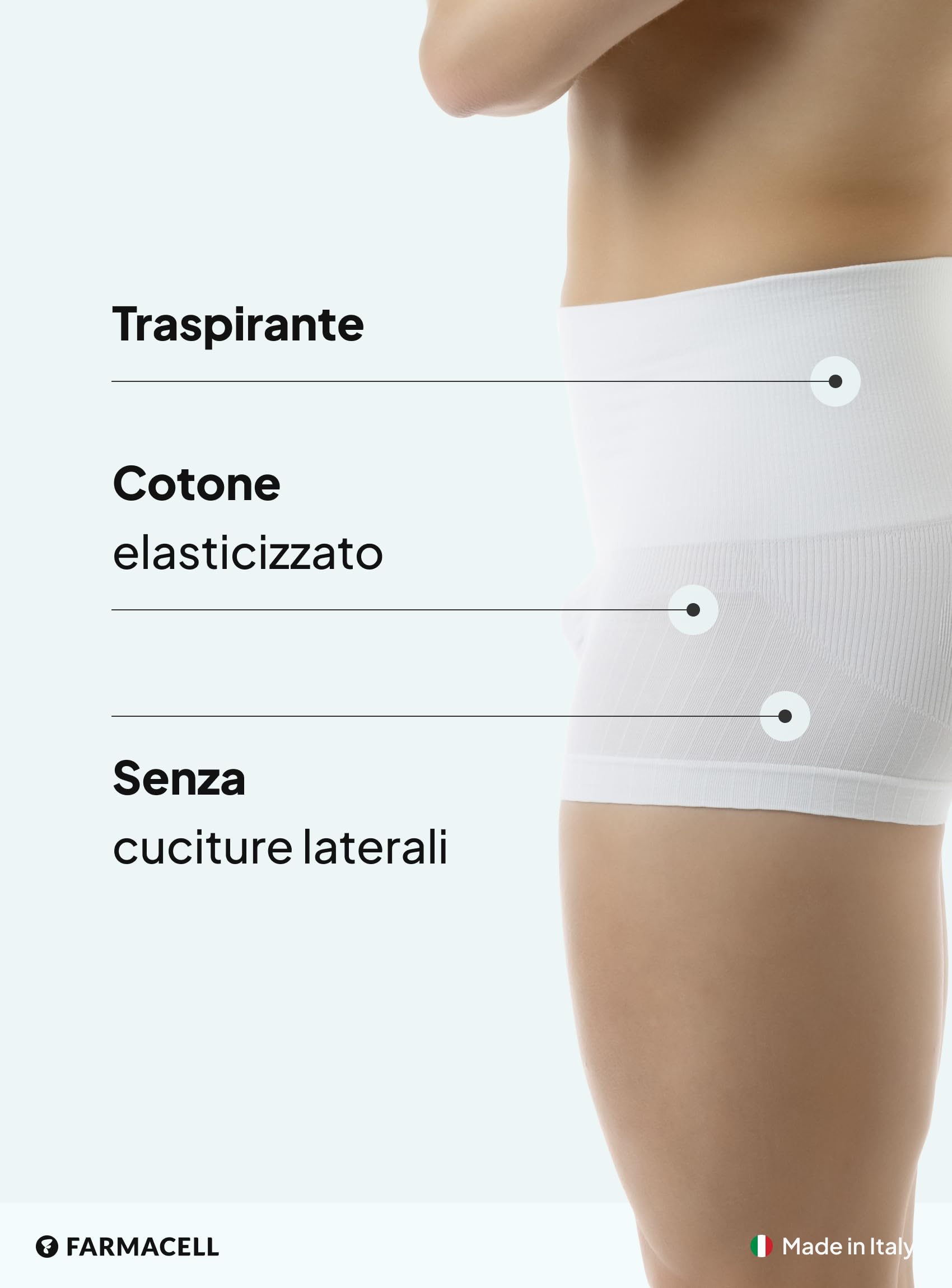 FarmaCell Boxer Uomo Cotone, Intimo Modellante, Shapewear, Made in Italy, 402