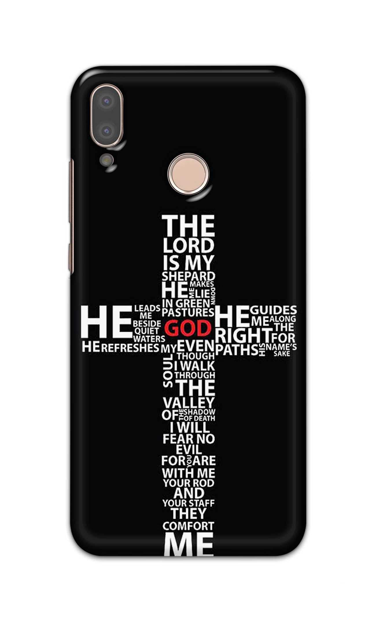 NalamiCases® Jesus Christ Word Cloud Cross Shape Printed Designer Hard Back Case for Huawei P20 Lite/Huawei Nova 3e, ANE-LX1, ANE-LX2, ANE-LX3 Back Cover -(D7) DNL2024