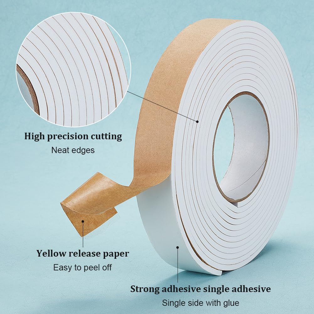 6834AC PE acrylaat schuimtape 5mm x 19mm x 15 meter Zwart