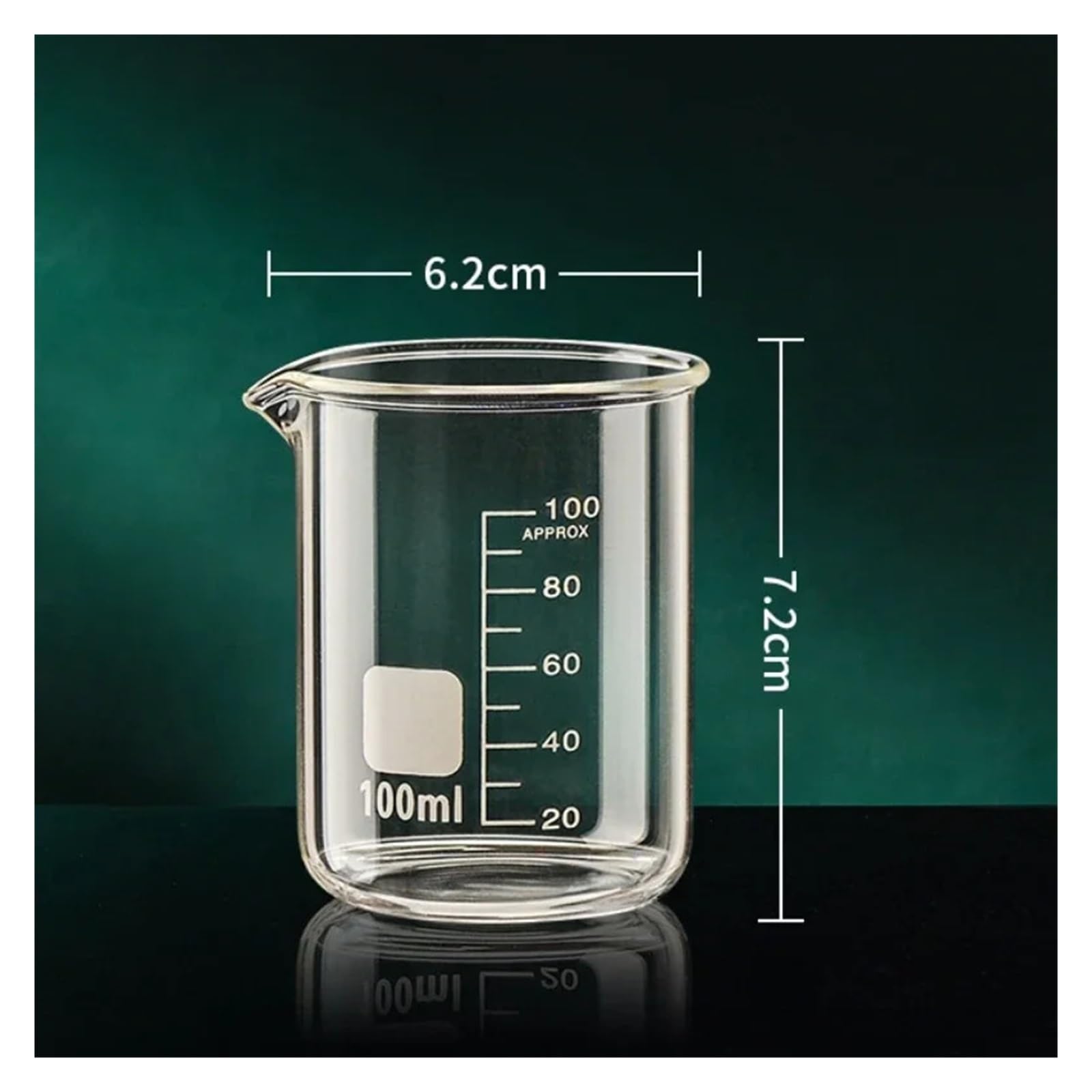 Glasmessbecher Messbecher aus hochborosilikatglas mit transparenter Skala, hitzebeständig, for Labor, Küche und Backen, 50/100/150/250/500/1000 ml(500ml)