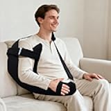 RoamReady Rotator Cuff Pillow, Removable Shoulder Support Pillow for Frozen Shoulder Relief, Post Arm Surgery Recovery Supplies, Broken Arm Cushion for Pain Relief and Side Sleeping, Black