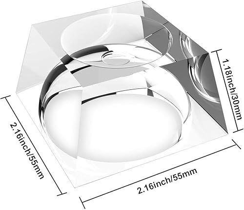 Miniatura 2 de SATINIOR 2 soportes de esfera trapezoidales de cristal para exhibir huevos de 60 a 4.331 in, piedras preciosas