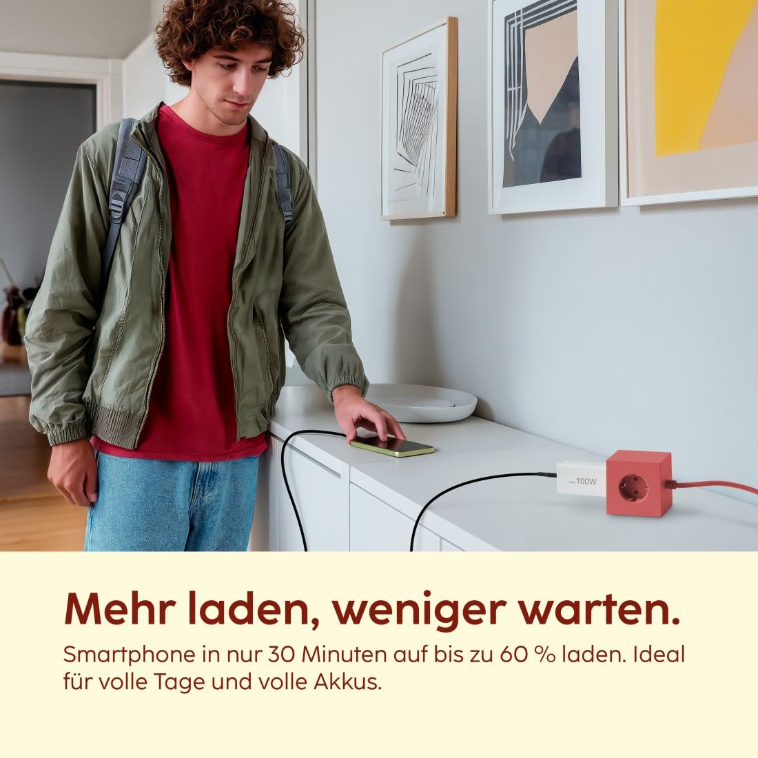 Hama USB Schnellladegerät, 2X USB C + 1x USB A, Mini Ladegerät, 100W | GaN Charger schwarz, Universal Ladegerät, Quick Charge 3.0/Power Delivery, USB Ladestecker mehrfach, Laptop Netzteil