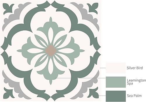 Miniatura 6 de 12 calcomanías de azulejos de pared mate retro florales para despegar y pegar, calcomanías de vinilo autoadhesivas para azulejos de cocina y baño,