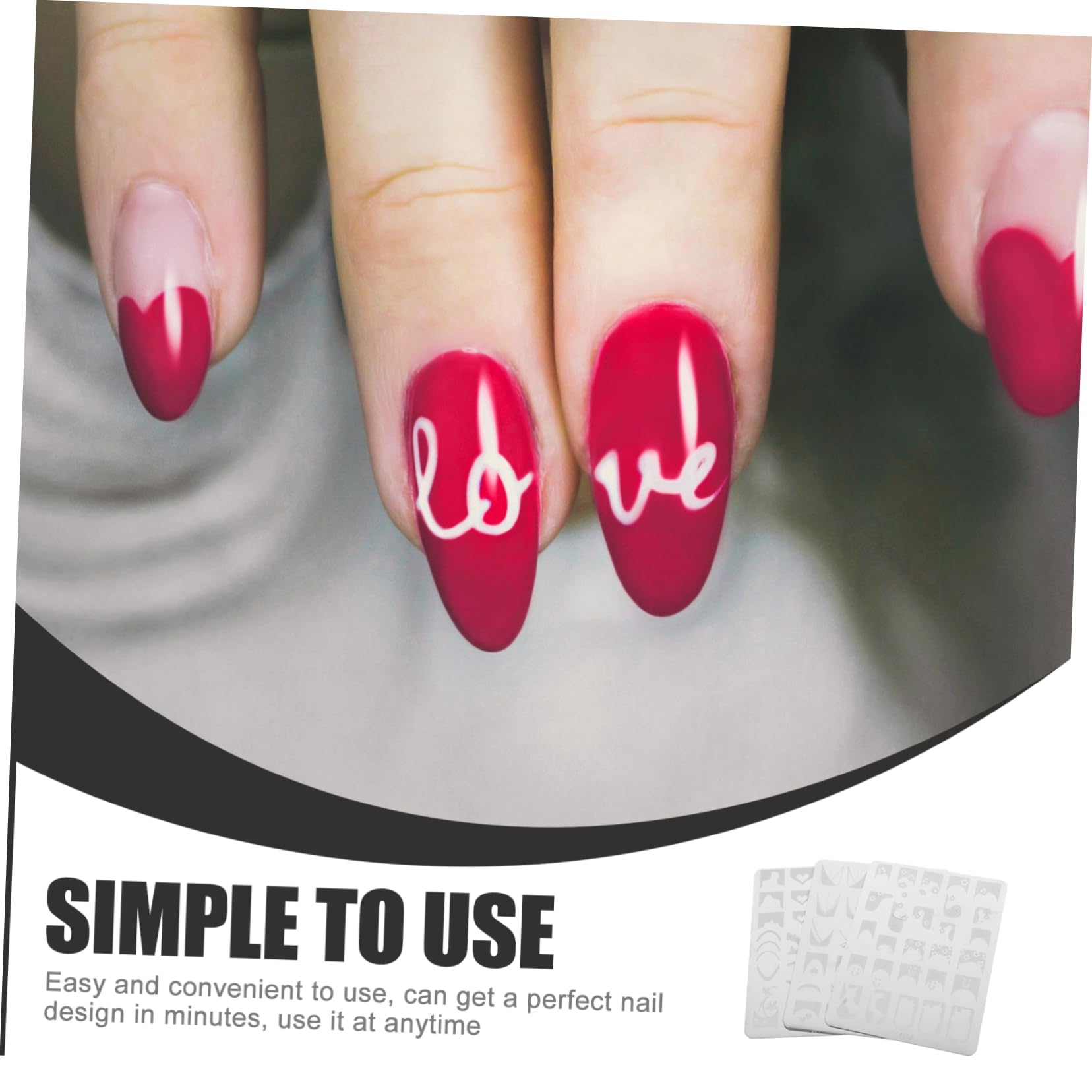 Beavorty 9 Set Di Piastre Per Timbri Per Unghie Modelli in Acciaio Set Di Strumenti Per Nail Art Timbri Stencil Facile Applicazione Kit Per Unghie Da Festival
