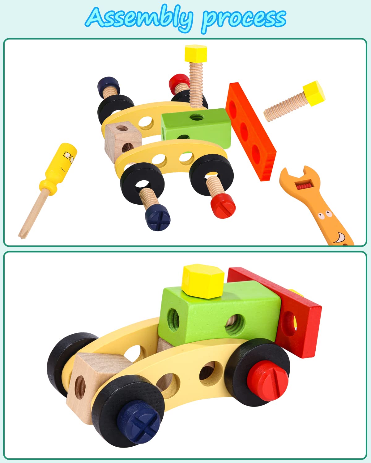 Bastel-Montagespielzeug Für Kinder Ab 3 Jahren - Kreatives Bauset Mit Werkzeug Für Mädchen & Jungen