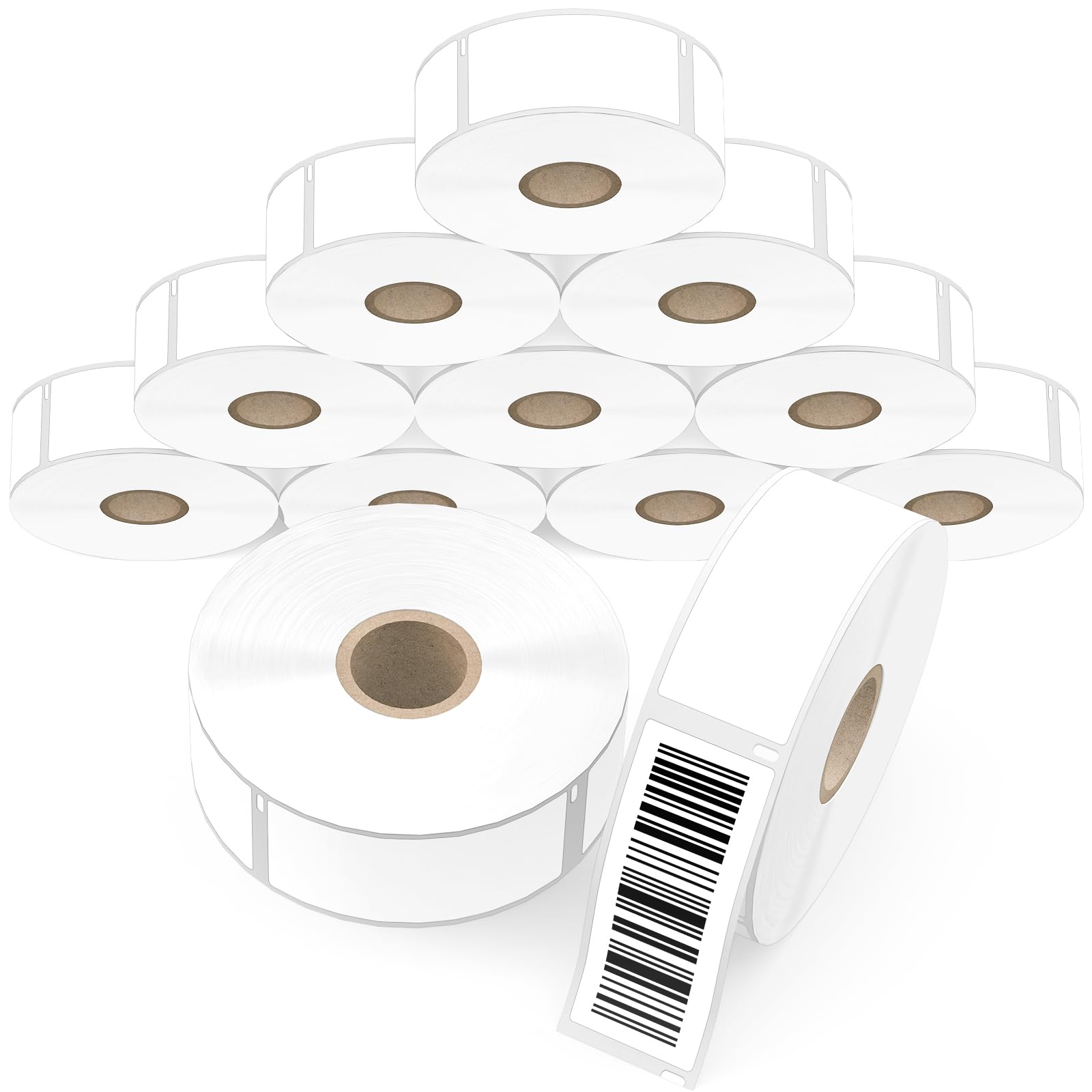 Address Labels Compatible with Dymo 30336 – 12 Rolls 6000 Barcode Labels (1” x 2 1/8”), Thermal Label Fits for Dymo Labelwriter 450, 450 Turbo, 4XL (