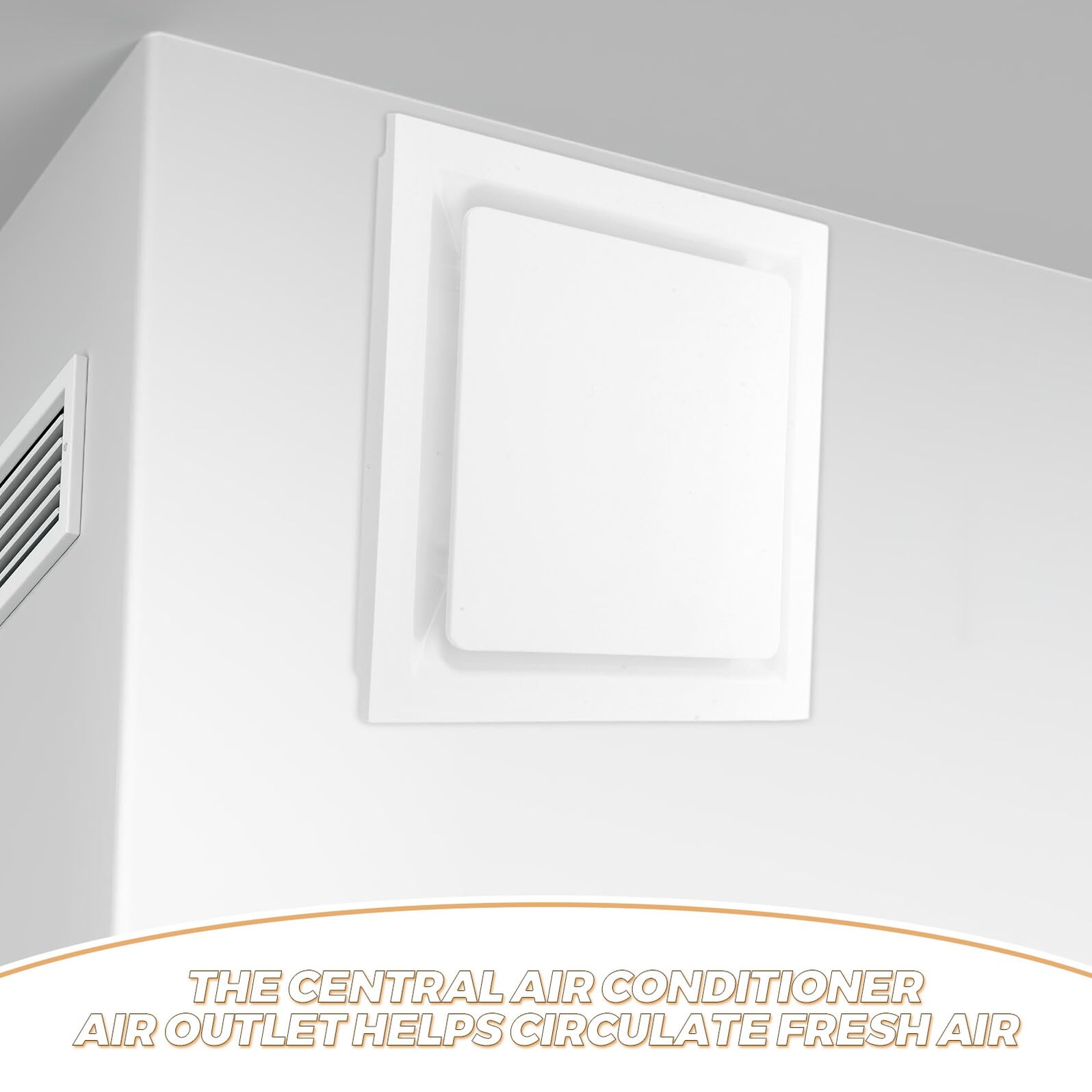 Griglia di Ventilazione Aria Condizionata da Soffitto Regolabile Bianca | Abs, Installazione a Soffitto Salvaspazio, Direzione Flusso Regolabile per Soggiorno e Camera da Letto, Festa Estiva